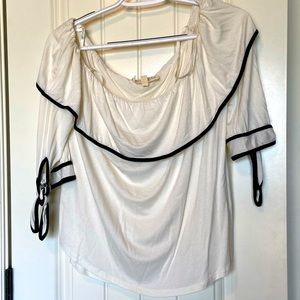 Sweet Wanderer Sailor Off Shoulder Top